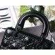 SMALL LADY Dior Cannage Calfskin with Diamond Motif Black High