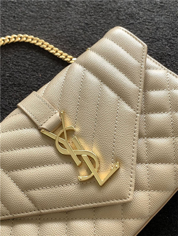 ENVELOPE SMALL BAG IN MIX MATELASSÉ GRAIN DE POUDRE EMBOSSED LEATHER High