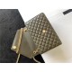 ENVELOPE MEDIUM BAG IN MIX MATELASSÉ GRAIN DE POUDRE EMBOSSED LEATHER Khaki-Gold High