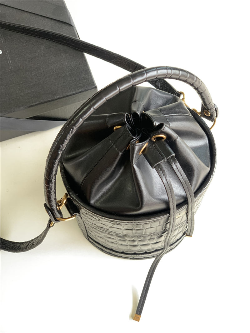 YSL Bucket Bag IN Crocodile High