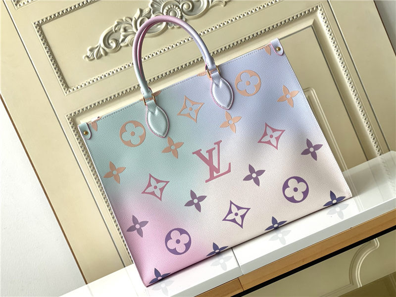 Louis Vuitton ONTHEGO GM Monogram coated canvas Sunrise Pastel M46076 High