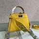 PEEKABOO ICONIC MINI grainy leather Selleria bag Yellow High