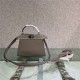 PEEKABOO ICONIC MINI grainy leather Selleria bag Grey High