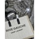 RIVE GAUCHE TOTE BAG IN LINEN AND LEATHER High