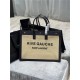 RIVE GAUCHE TOTE BAG IN RAFFIA AND LEATHER High