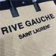 RIVE GAUCHE TOTE BAG IN RAFFIA AND LEATHER High