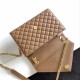 ENVELOPE MEDIUM BAG IN MIX MATELASSÉ GRAIN DE POUDRE EMBOSSED LEATHER Camel-Gold High