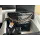 Chanel 22 SMALL HANDBAG Shiny Calfskin & Gold-Tone Metal AS3260 Black High