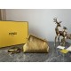 Fendi First Small Leather bag Gold wrinkle High