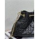 DIOR AMMI MEDIUM BAG Supple Macrocannage Lambskin Black High