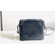 GG Embossed Square Shoulder bag Trunk 626363 Black High