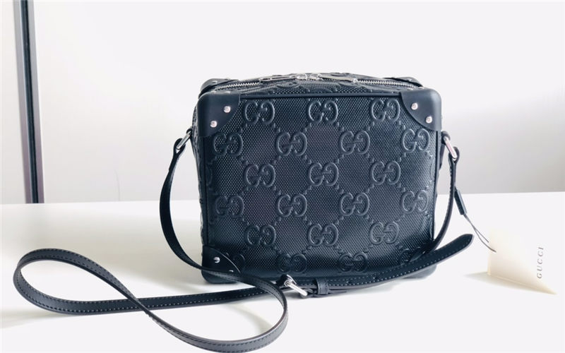 GG Embossed Square Shoulder bag Trunk 626363 Black High