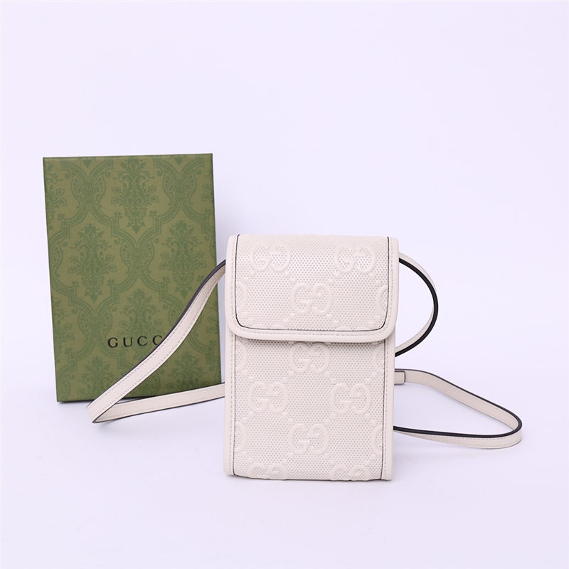 GG embossed mini bag 625571 White High