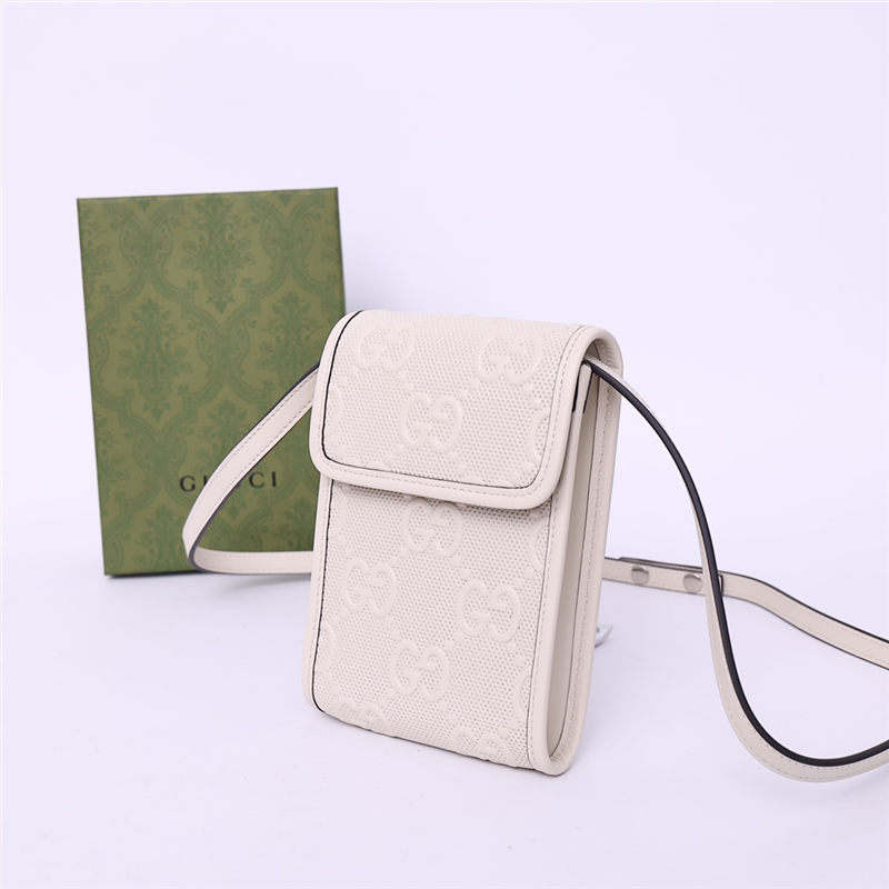 GG embossed mini bag 625571 White High