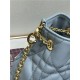 DIOR AMMI MEDIUM BAG Supple Macrocannage Lambskin Blue High