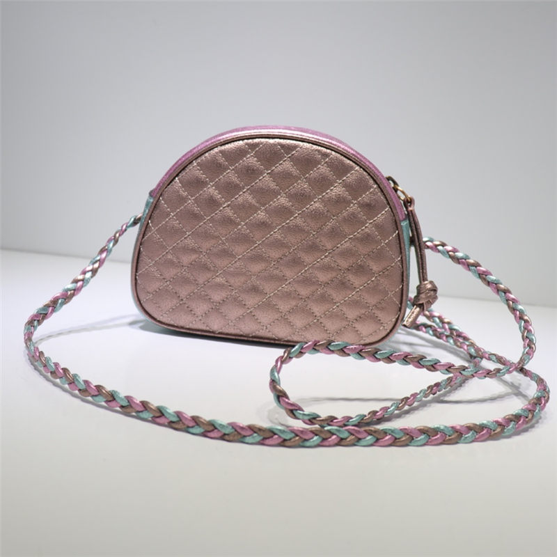 Gucci Laminated Leather Mini Shoulder Bag 534951 Pink/Blue High