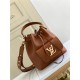 Louis Vuitton LOCKME BUCKET BAG Grained calf leather M57688 High