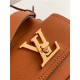 Louis Vuitton LOCKME BUCKET BAG Grained calf leather M57688 High