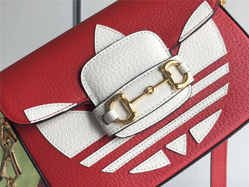 Adidas x Gucci Horsebit 1955 mini bag 658574 Red High