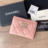 Chanel CARD HOLDER Grained Calfskin & Gold-Tone Metal AP2737 High