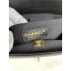 BOY Chanel HANDBAG Grained Calfskin Black Gold Metal High