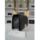 BOY Chanel HANDBAG Grained Calfskin Black Gold Metal High