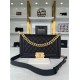 BOY Chanel HANDBAG Grained Calfskin Black Matt-Gold Metal High