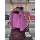 BOY Chanel HANDBAG Grained Calfskin Purple Gold Metal High