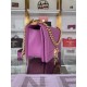 BOY Chanel HANDBAG Grained Calfskin Purple Matt-Gold Metal High