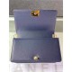 BOY Chanel HANDBAG Grained Calfskin Navy Blue Gold Metal High