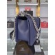 BOY Chanel HANDBAG Grained Calfskin Navy Blue Silver Metal High