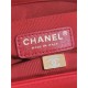 BOY Chanel HANDBAG Grained Calfskin Red Matt-Gold Metal High