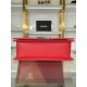 BOY Chanel HANDBAG Grained Calfskin Red Silver Metal High