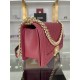 BOY Chanel HANDBAG Grained Calfskin Wine Gold Metal High