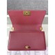 BOY Chanel HANDBAG Grained Calfskin Wine Anti-Gold Metal High