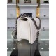 BOY Chanel HANDBAG Grained Calfskin White Anti-Silver Metal High