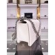 BOY Chanel HANDBAG Grained Calfskin White Silver Metal High