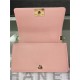 BOY Chanel HANDBAG Grained Calfskin Pink Gold Metal High