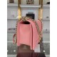 BOY Chanel HANDBAG Grained Calfskin Pink Gold Metal High