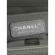 BOY Chanel HANDBAG Grained Calfskin Grey Anti-Silver Metal High