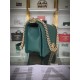 BOY Chanel HANDBAG Grained Calfskin Green Gold Metal High