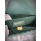 BOY Chanel HANDBAG Grained Calfskin Green Anti-Gold Metal High