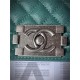 BOY Chanel HANDBAG Grained Calfskin Green Anti-Silver Metal High