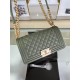 BOY Chanel HANDBAG Grained Calfskin Olive Matt-Gold Metal High