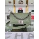 BOY Chanel HANDBAG Grained Calfskin Olive Anti-Silver Metal High