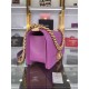 SMALL BOY Chanel HANDBAG Grained Calfskin Purple Matt-Gold Metal High