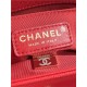 SMALL BOY Chanel HANDBAG Grained Calfskin Red Matt-Gold Metal High