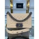 SMALL BOY Chanel HANDBAG Grained Calfskin Beige Anti-Silver Metal High