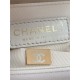 SMALL BOY Chanel HANDBAG Grained Calfskin White Matt-Gold Metal High