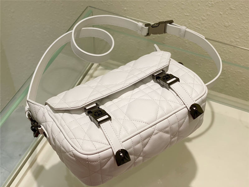 SMALL DiorCAMP BAG Calfskin White High